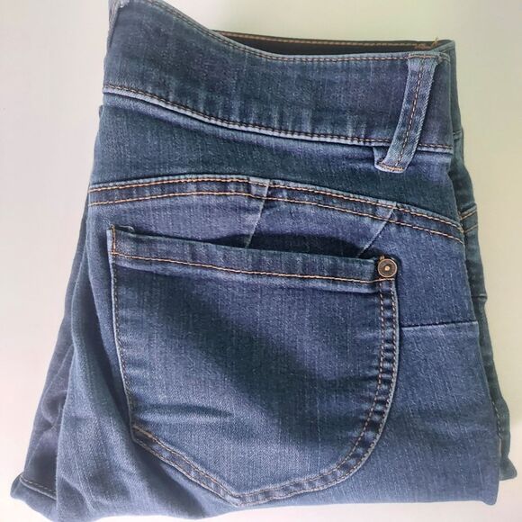 Democracy Ab Technology‎ Jeans Womens 6 Blue Dark Wash Mid Rise Skinny Stretch - Picture 1 of 6